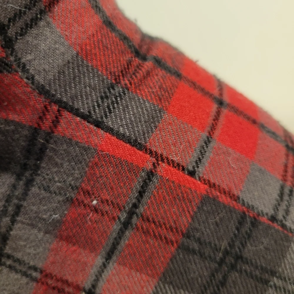 Pottery barn Flannel Red/black Scotty Dog Plush Pillow